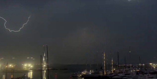 Thunder and lightning was seen across the island on Friday, with many people staying indoors