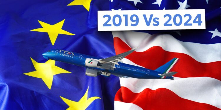 How The Current US-Europe Flight Offering Compares To 2019