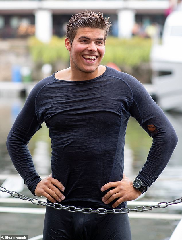 Arthur Chatto pictured after completing the GB Row Challenge in August 2020