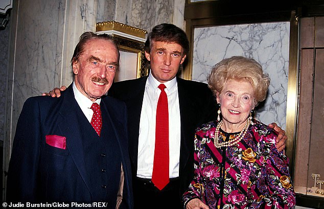 Donald Trump seen here with his father Fred and mother Mary Anne in New York in 1992