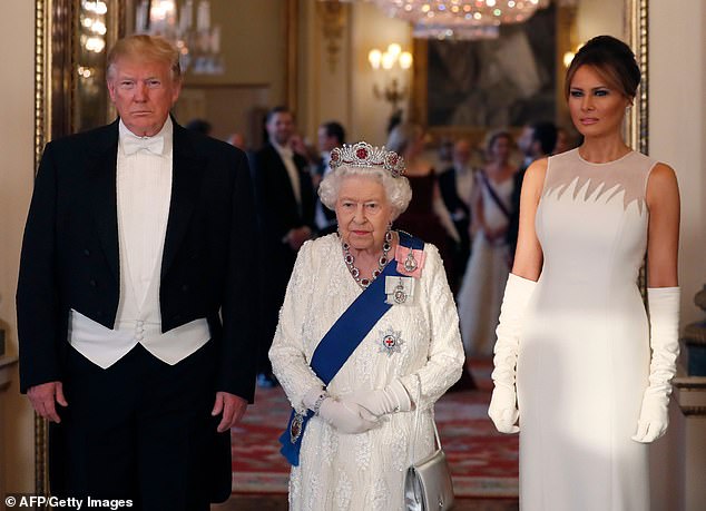 It came with the full pomp and circumstance of a state banquet at Buckingham Palace, part of a visit to mark the 75th anniversary of D-Day. Trump brought his four adult children