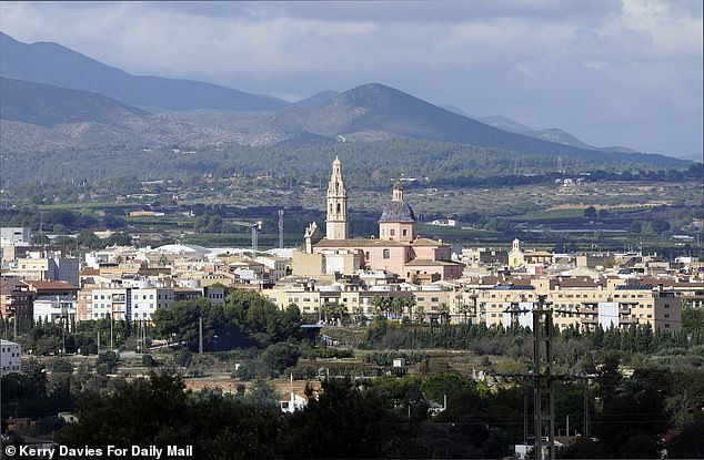 Pictured, the town of Cheste which was heavily damaged during the floods in the Valencia