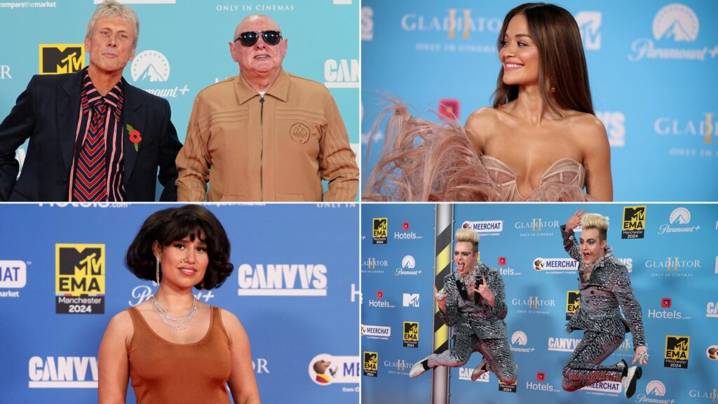 Bez, Shaun Ryder, Rita Ora, Jedward, Raye. Pics: PA/Reuters