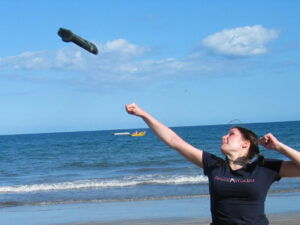 Boot throwing competition.
