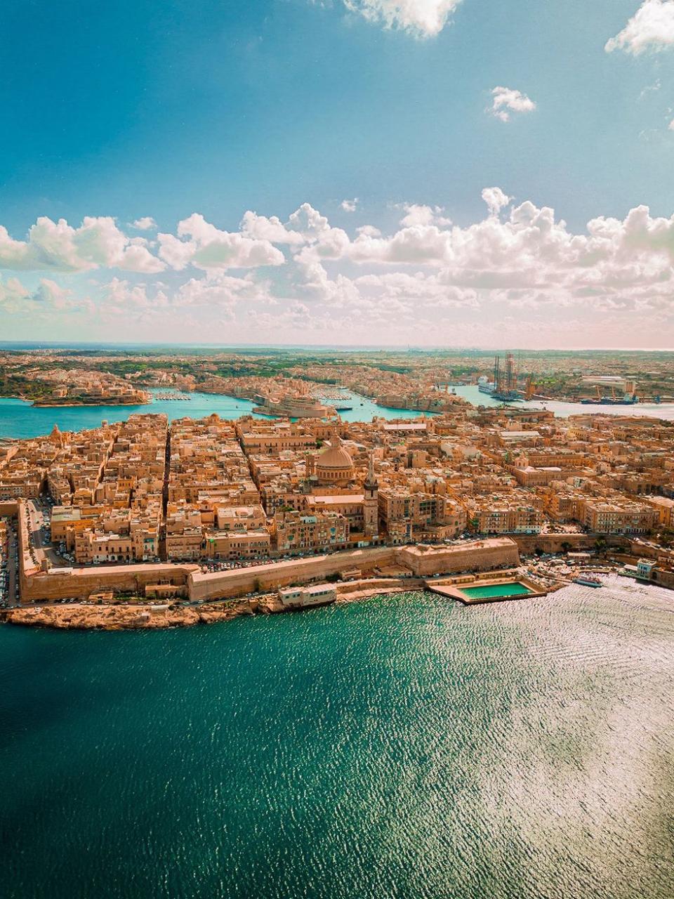 A birdu2019s eye view of Malta. Malta unveiled: Your ultimate LGBTQ+ guide to the Mediterranean paradise