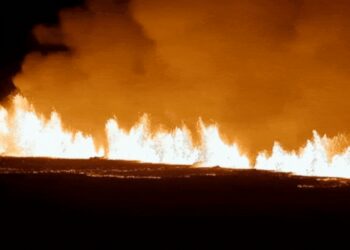 Watch: Iceland volcano spews red lava as it erupts for tenth time in 3 years