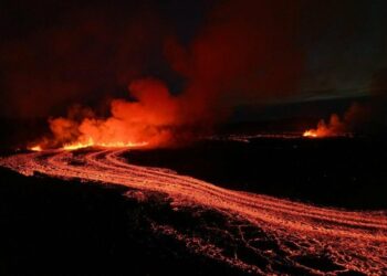 Wednesday night eruption is Iceland volcano’s 7th this year
