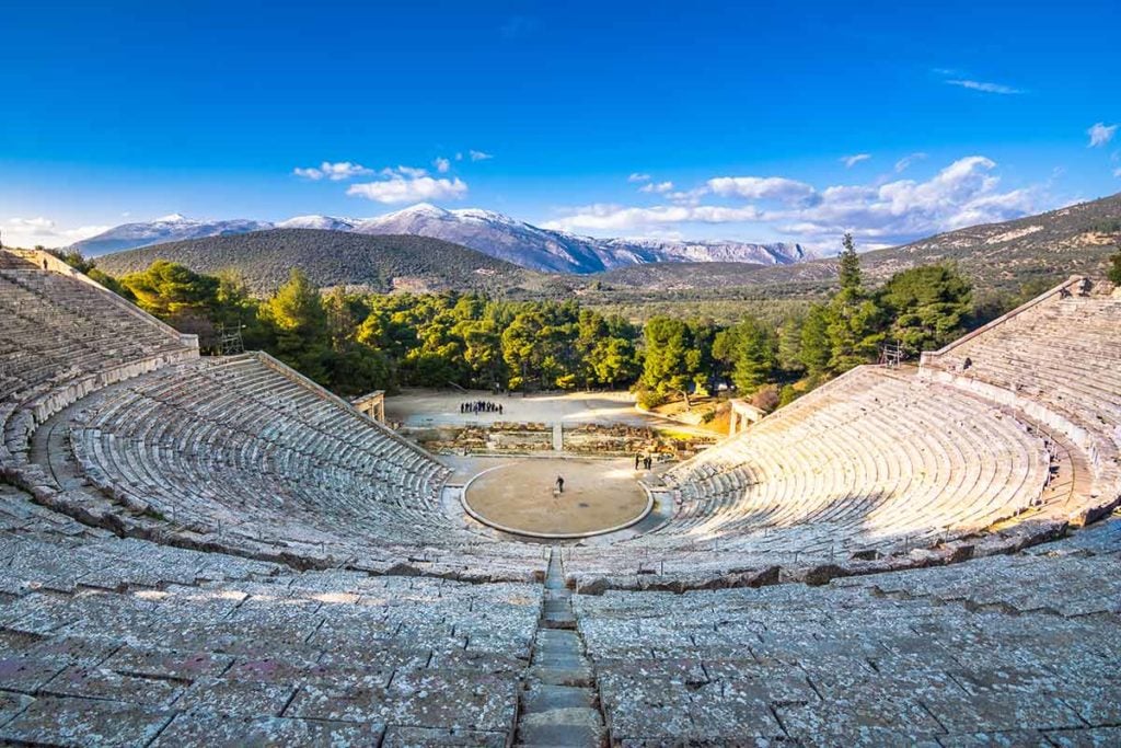 epidaurus is an ancient landmark of greece