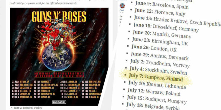 Guns N’ Roses and Sex Pistols heading to Finland | Yle News
