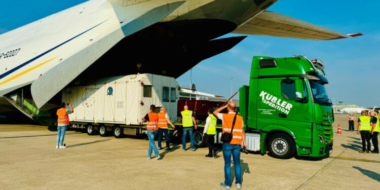 ANTONOV Airlines delivers European Critical Satellite to Titusville Launch Site