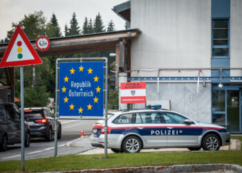 Austria closes off road with a concrete barrier to stop Hungarian commuters Austria closes off road with a concrete barrier to stop Hungarian commuters
