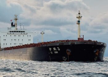 Danish military monitors a Chinese-flagged bulk carrier after undersea data cables were ruptured