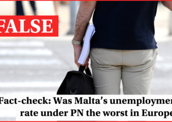 Did Malta under PN have the worst unemployment rate in Europe?