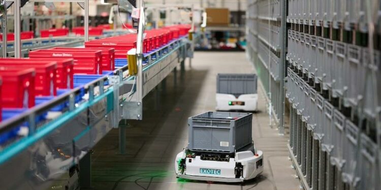 Exotec Install 37 Robots To Process First Orders At Auchan Luxembourg Warehouse Robotics & Automation News