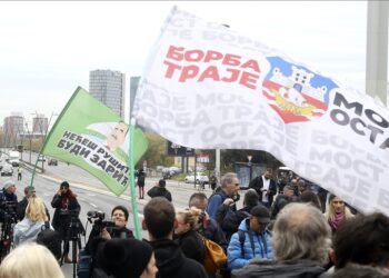 Serbian activists oppose demolition of World War II bridge built by Nazis in Belgrade