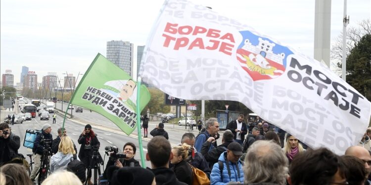 Serbian activists oppose demolition of World War II bridge built by Nazis in Belgrade