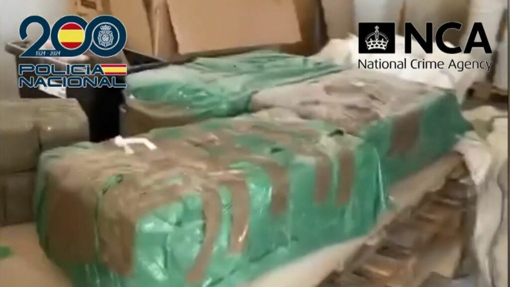 Spain: Police seize 1,200kg of hashish and arrest seven British nationals