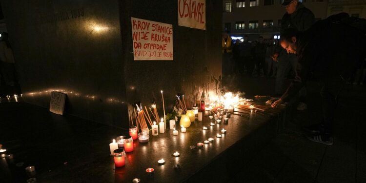 Vigil takes place in Serbia for 14 victims of Novi Sad train station roof collapse