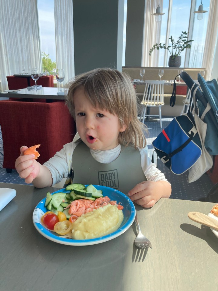 Every restaurant the family visited had a playroom for the kids and an affordable, healthy children's menu
