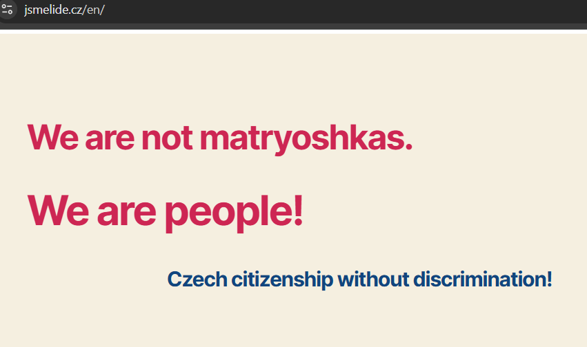 Screenshot from webpage Jsmelide.cz