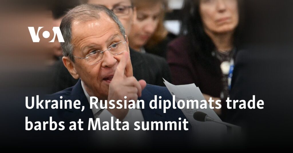 Ukraine, Russian diplomats trade barbs at Malta summit