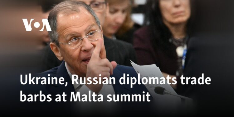 Ukraine, Russian diplomats trade barbs at Malta summit