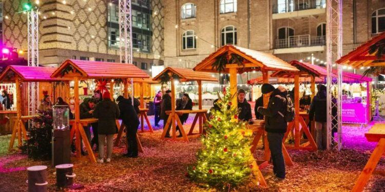 The only all-you-can-eat Christmas market is in Europe and has mulled wine, beer and pulled pork burgers