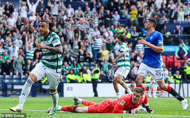 Celtic's Adam Idah scored the winner against Butland in last year's Scottish Cup Final