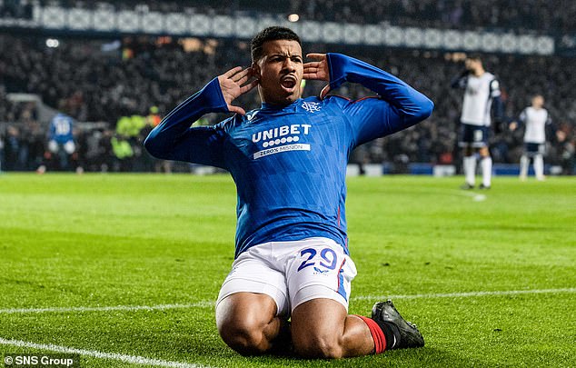 Hamza Igamane put Rangers in front in the second half against the English giants at Ibrox