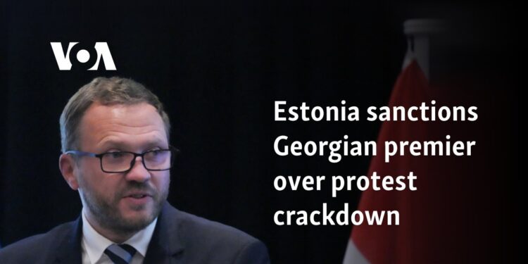 Estonia sanctions Georgian premier over protest crackdown 