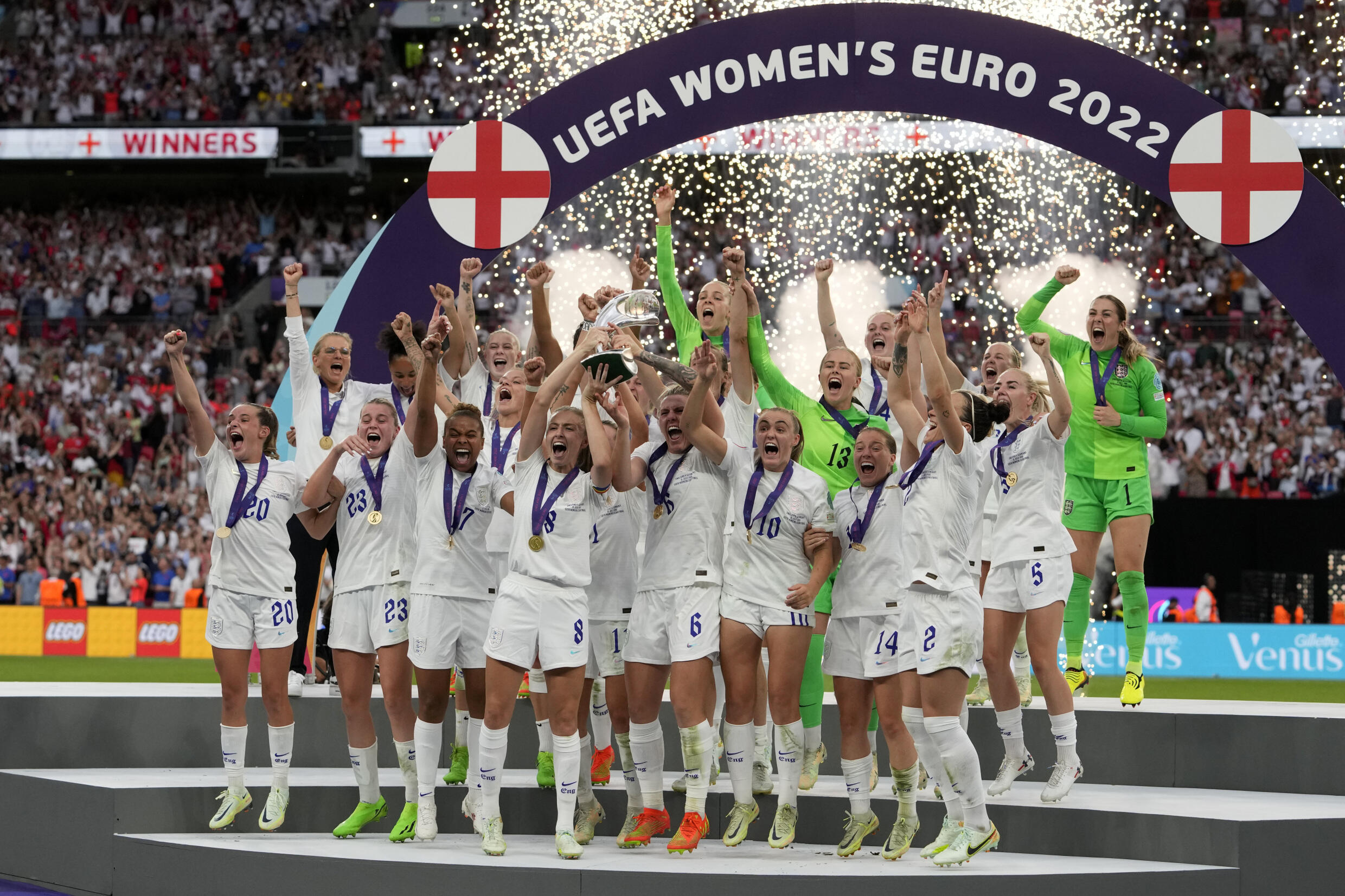 England beat Germany 2-1 on 31 July 2022 in the final at Wembley to lift the 2021 European championships crown.