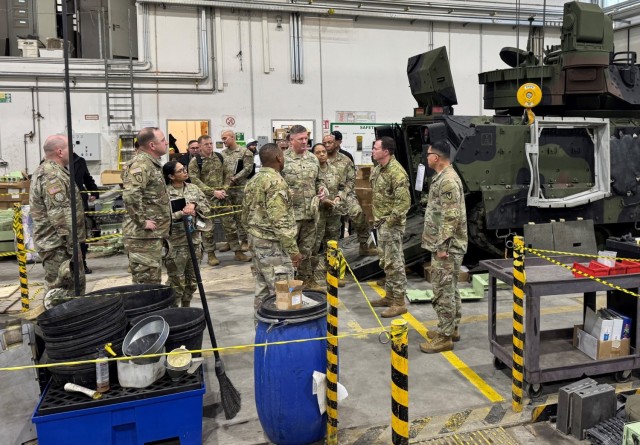 Army’s top sustainer, top operations officer in Europe visit APS-2 site in Mannheim