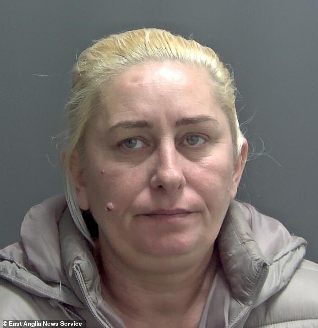 Zinca Agafitei was also jailed for 27 months by Norwich Crown Court for her role in the heists with her husband