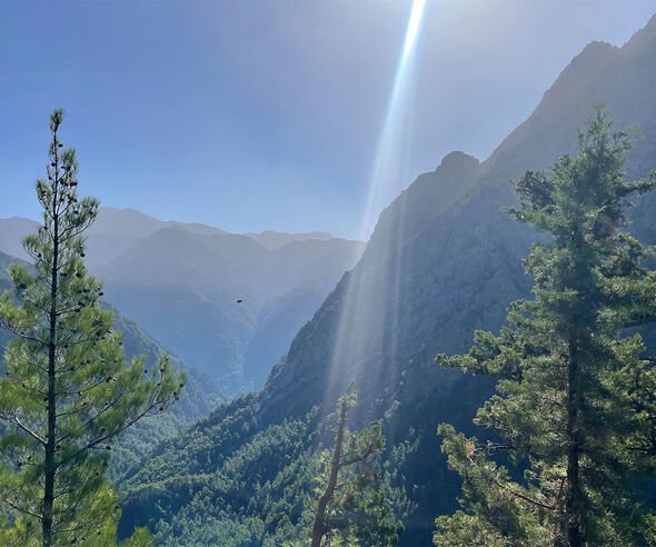 Samaria Gorge view from near the top