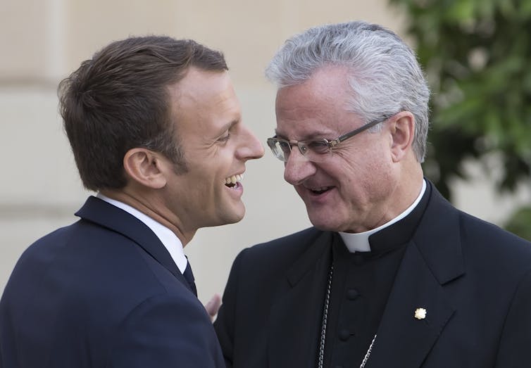Emmanuel Macron and Joan Enric Vives