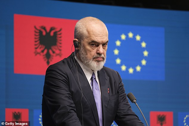 Prime Minister Edi Rama (pictured) has announced that the government will shut down TikTok for 12 months from January