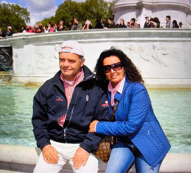 Di Gioia was in the sea alongside his friend Giuseppe Fappani, 69, pictured left. His wife is pictured right