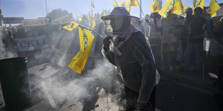 Spanish farmers protest EU-Mercosur deal