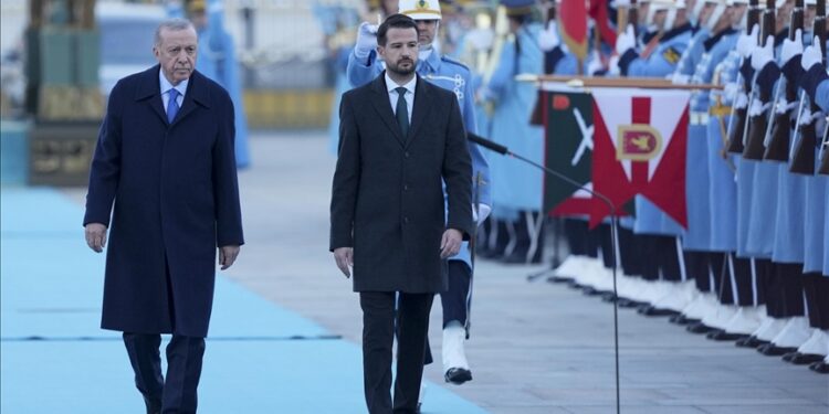 Turkish President Erdogan welcomes his Montenegrin counterpart in Ankara