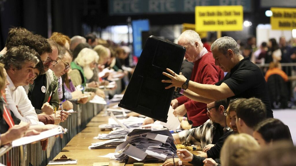 Vote counting ongoing in Ireland’s general elections with first 36 Dáil seats announced