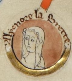 Medieval drawing of Eleanor of Brittany