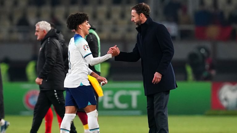 England manager Gareth Southgate hailed Rico Lewis' display