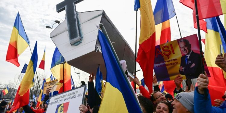 Thousands Protest In Romania Against Presidential Vote Annulment