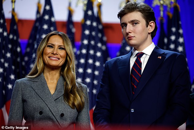 The political couple welcomed their first child together, son Barron (right), in 2006. The president is also a father to four other children from his previous two marriages