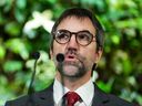 Environment and Climate Change Minister Steven Guilbeault at a press conference in Ottawa on Monday, Nov. 4, 2024.