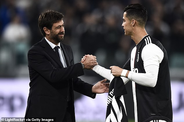 Andrea Agnelli (left) is talking up the prospect of bringing relegation into the Super League