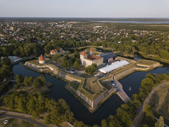 The town of Kuressaare in Saaremaa island, Estonia