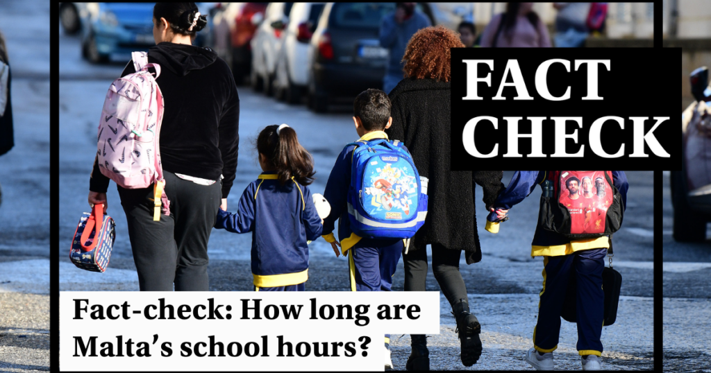 How do Malta’s school hours compare to others in Europe?