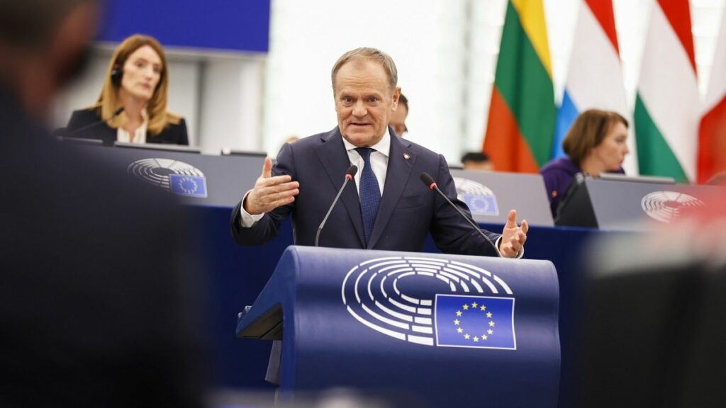 Tusk makes passionate plea for an 'armed' Europe and rails against the Green Deal