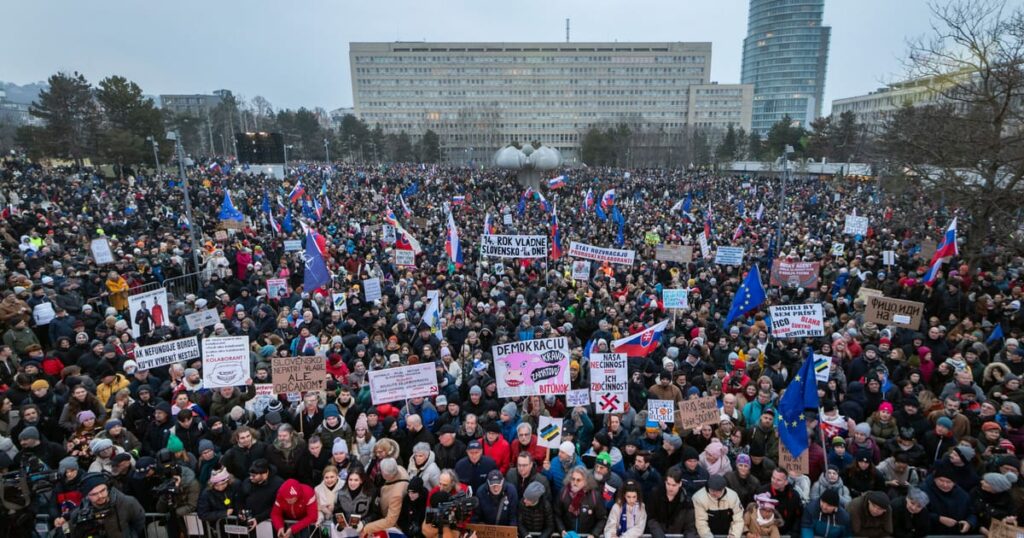 ‘New reality’ hailed as Slovak protests against pro-Russia Fico widen to small towns – POLITICO